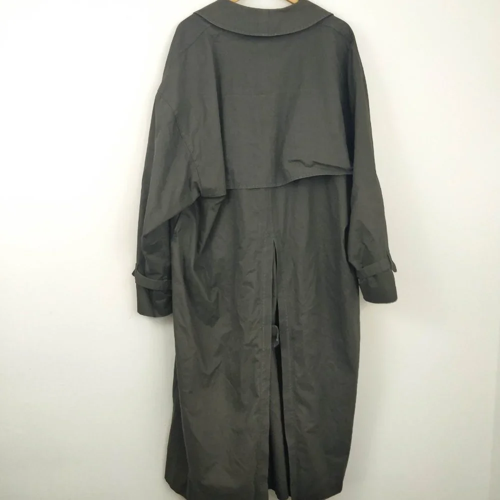 Vintage Burberry Olive Nova Check Coat with Liner